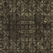 Square Abstract Brown Modern Rug, abs4504brn