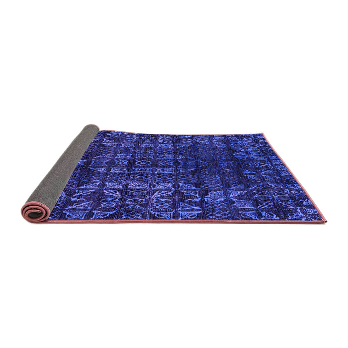 Sideview of Abstract Purple Modern Rug, abs4504pur