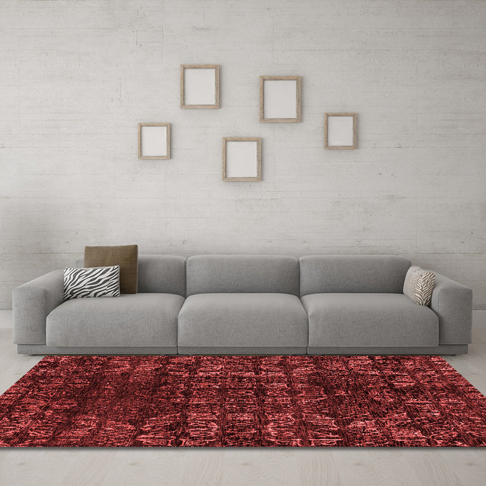 Modern Red Washable Rugs