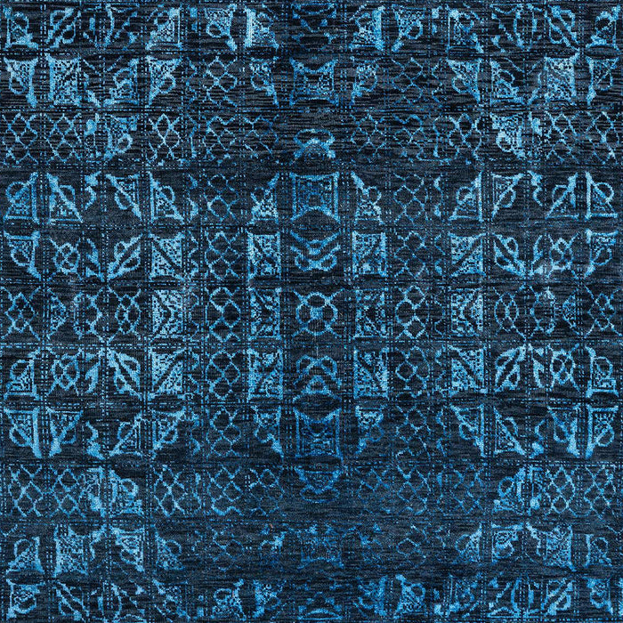 Machine Washable Abstract Bright Navy Blue Rug, wshabs4504