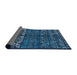 Sideview of Abstract Blue Ivy Blue Modern Rug, abs4505