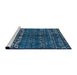 Sideview of Machine Washable Abstract Blue Ivy Blue Rug, wshabs4505