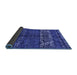 Sideview of Abstract Blue Modern Rug, abs4505blu