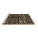 Sideview of Machine Washable Abstract Brown Modern Rug, wshabs4505brn