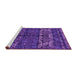 Sideview of Machine Washable Abstract Pink Modern Rug, wshabs4505pnk