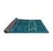 Sideview of Abstract Turquoise Modern Rug, abs4505turq