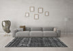 Machine Washable Abstract Gray Modern Rug in a Living Room,, wshabs4505gry