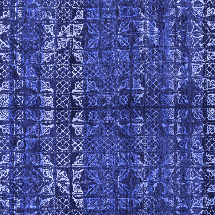 Square Abstract Blue Modern Rug, abs4505blu