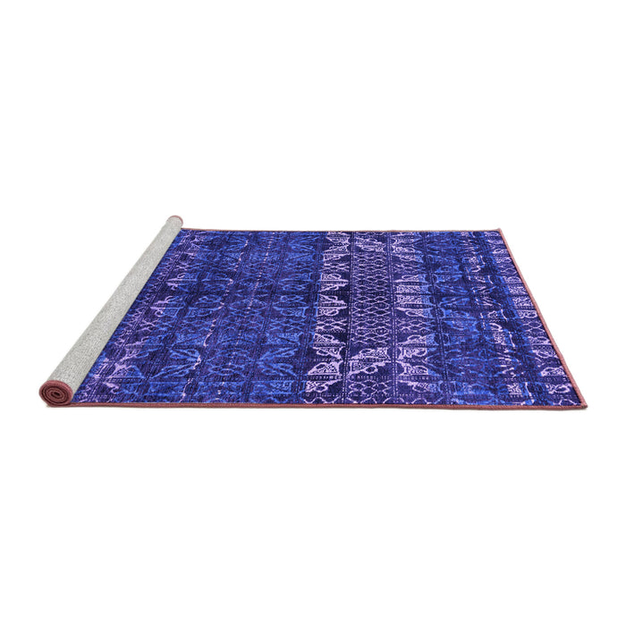 Sideview of Machine Washable Abstract Purple Modern Area Rugs, wshabs4505pur