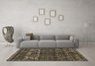 Machine Washable Abstract Brown Modern Rug in a Living Room,, wshabs4505brn