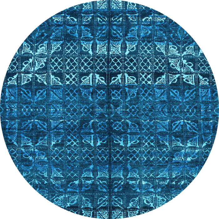 Round Machine Washable Abstract Light Blue Modern Rug, wshabs4505lblu