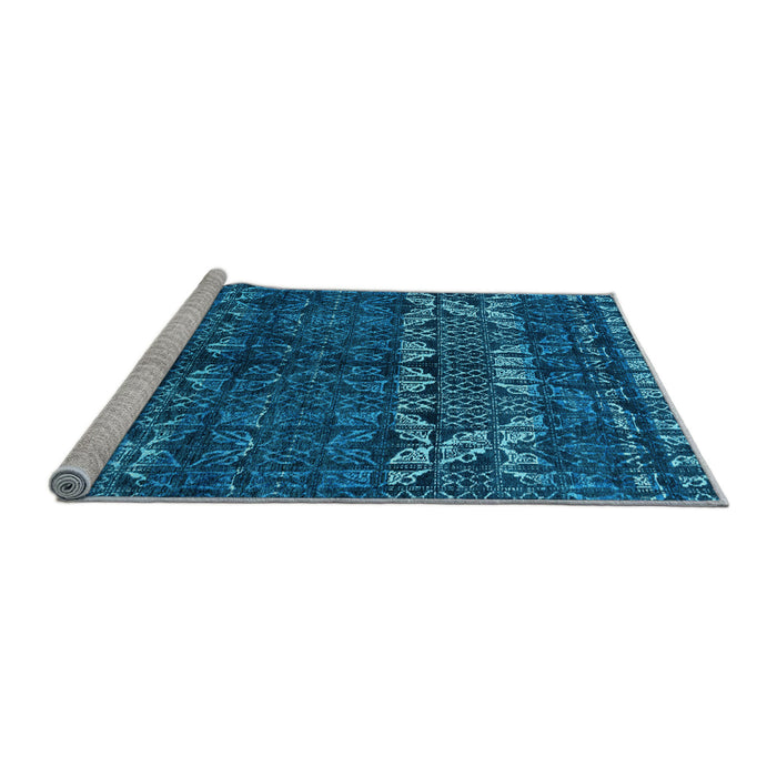 Sideview of Machine Washable Abstract Light Blue Modern Rug, wshabs4505lblu