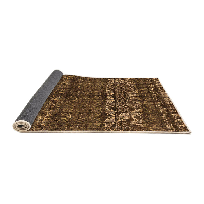 Sideview of Abstract Orange Modern Rug, abs4505org