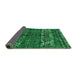 Sideview of Abstract Green Modern Rug, abs4505grn