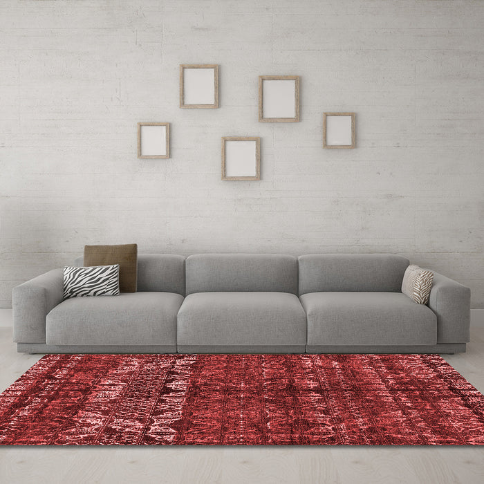 Modern Red Washable Rugs