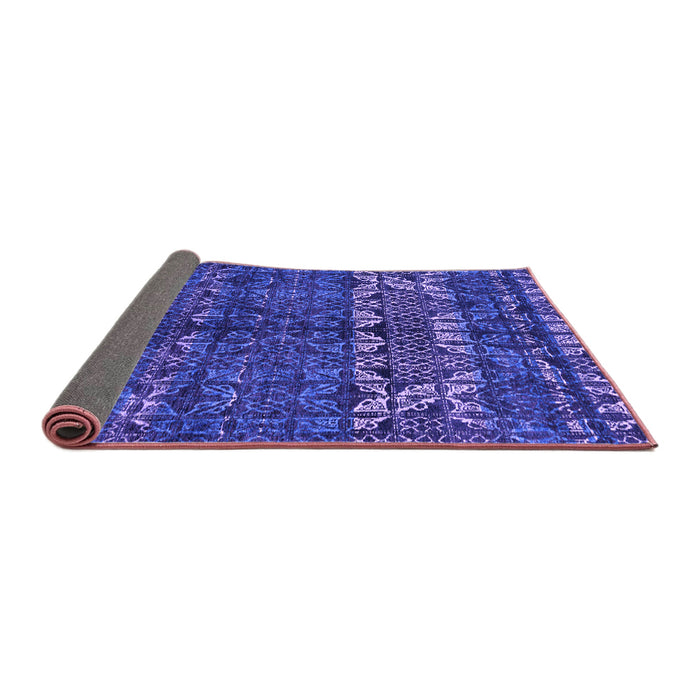 Sideview of Abstract Purple Modern Rug, abs4505pur