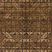 Square Abstract Orange Modern Rug, abs4505org