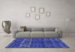 Machine Washable Abstract Blue Modern Rug in a Living Room, wshabs4505blu