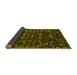 Sideview of Abstract Yellow Modern Rug, abs4506yw