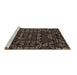 Sideview of Machine Washable Abstract Brown Modern Rug, wshabs4506brn