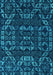 Machine Washable Abstract Turquoise Modern Area Rugs, wshabs4506turq