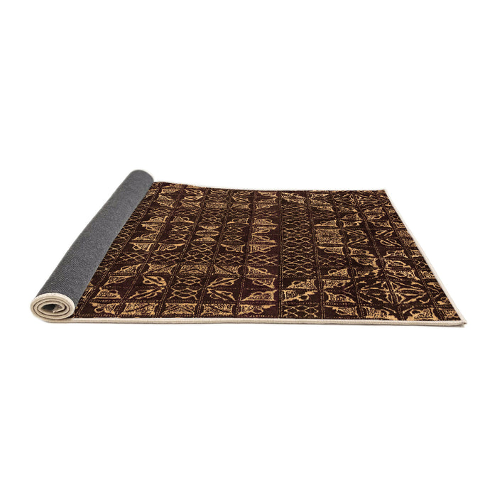 Sideview of Abstract Orange Modern Rug, abs4506org