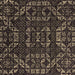 Square Abstract Brown Modern Rug, abs4506brn