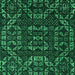 Square Machine Washable Abstract Green Modern Area Rugs, wshabs4506grn