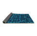 Sideview of Abstract Turquoise Modern Rug, abs4506turq