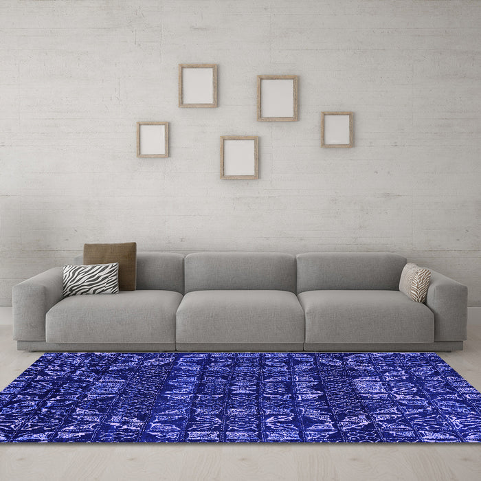 Machine Washable Abstract Purple Modern Area Rugs in a Living Room, wshabs4506pur