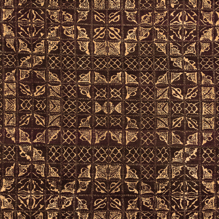 Square Abstract Orange Modern Rug, abs4506org