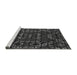 Sideview of Machine Washable Abstract Gray Modern Rug, wshabs4506gry