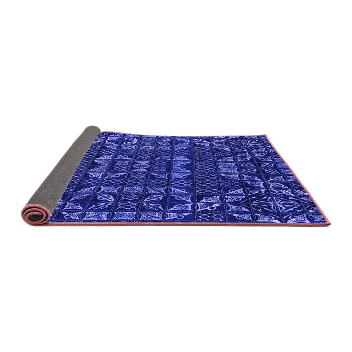 Sideview of Abstract Purple Modern Rug, abs4506pur