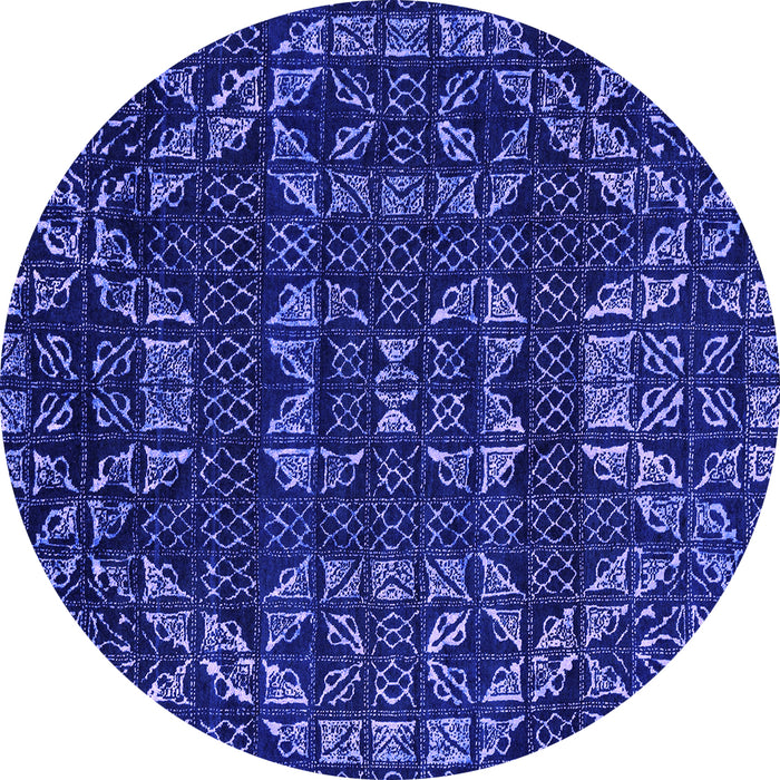 Round Abstract Purple Modern Rug, abs4506pur
