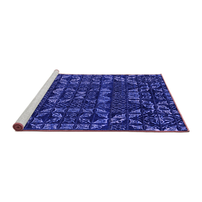 Sideview of Machine Washable Abstract Purple Modern Area Rugs, wshabs4506pur