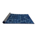 Sideview of Abstract MidBlue Modern Rug, abs4507