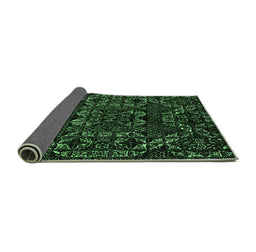 Sideview of Abstract Emerald Green Modern Rug, abs4507emgrn