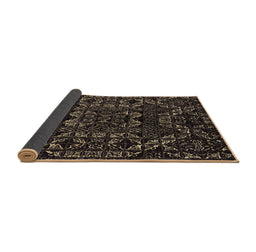 Sideview of Abstract Brown Modern Rug, abs4507brn