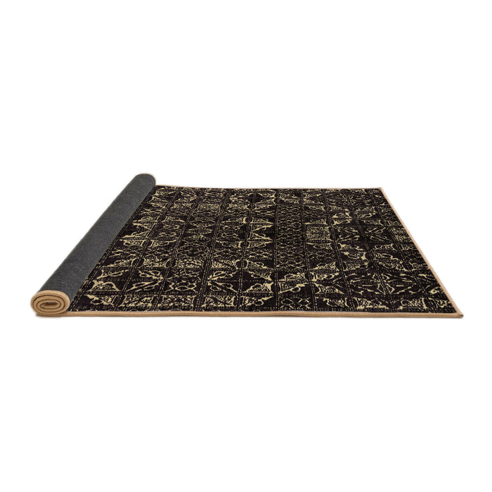 Sideview of Abstract Brown Modern Rug, abs4507brn