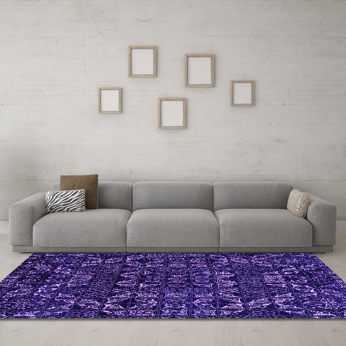 Machine Washable Abstract Pink Modern Rug in a Living Room, wshabs4507pnk
