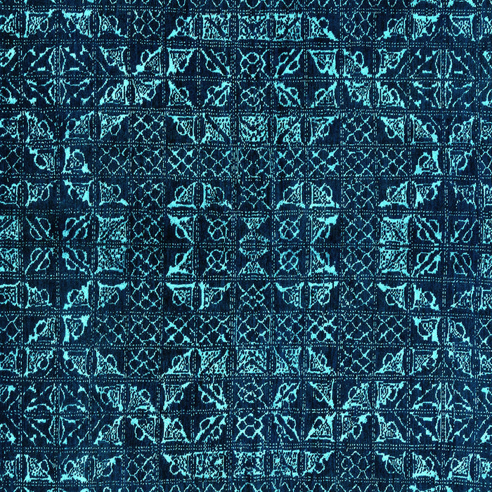 Square Machine Washable Abstract Turquoise Modern Area Rugs, wshabs4507turq