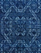 Abstract MidBlue Modern Rug, abs4507