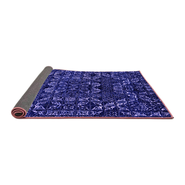 Sideview of Abstract Purple Modern Rug, abs4507pur