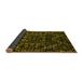 Sideview of Abstract Yellow Modern Rug, abs4507yw