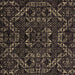 Square Machine Washable Abstract Brown Modern Rug, wshabs4507brn