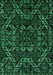 Machine Washable Abstract Green Modern Area Rugs, wshabs4507grn