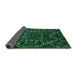 Sideview of Abstract Green Modern Rug, abs4507grn