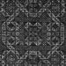 Square Machine Washable Abstract Gray Modern Rug, wshabs4507gry