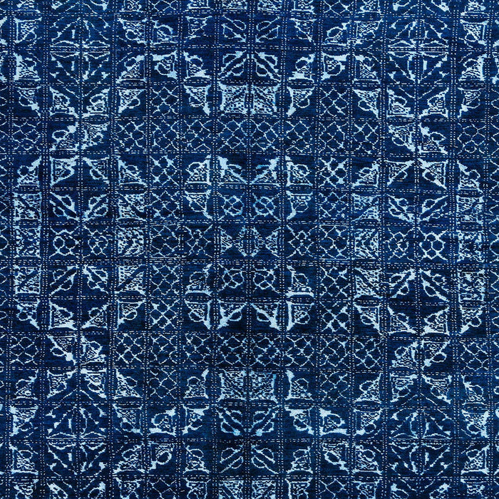 Square Abstract MidBlue Modern Rug, abs4507