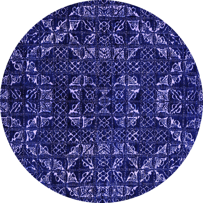 Round Abstract Purple Modern Rug, abs4507pur